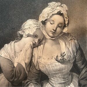 L'Accordee De Village 9.25" x 7" Antique Engraving/Print